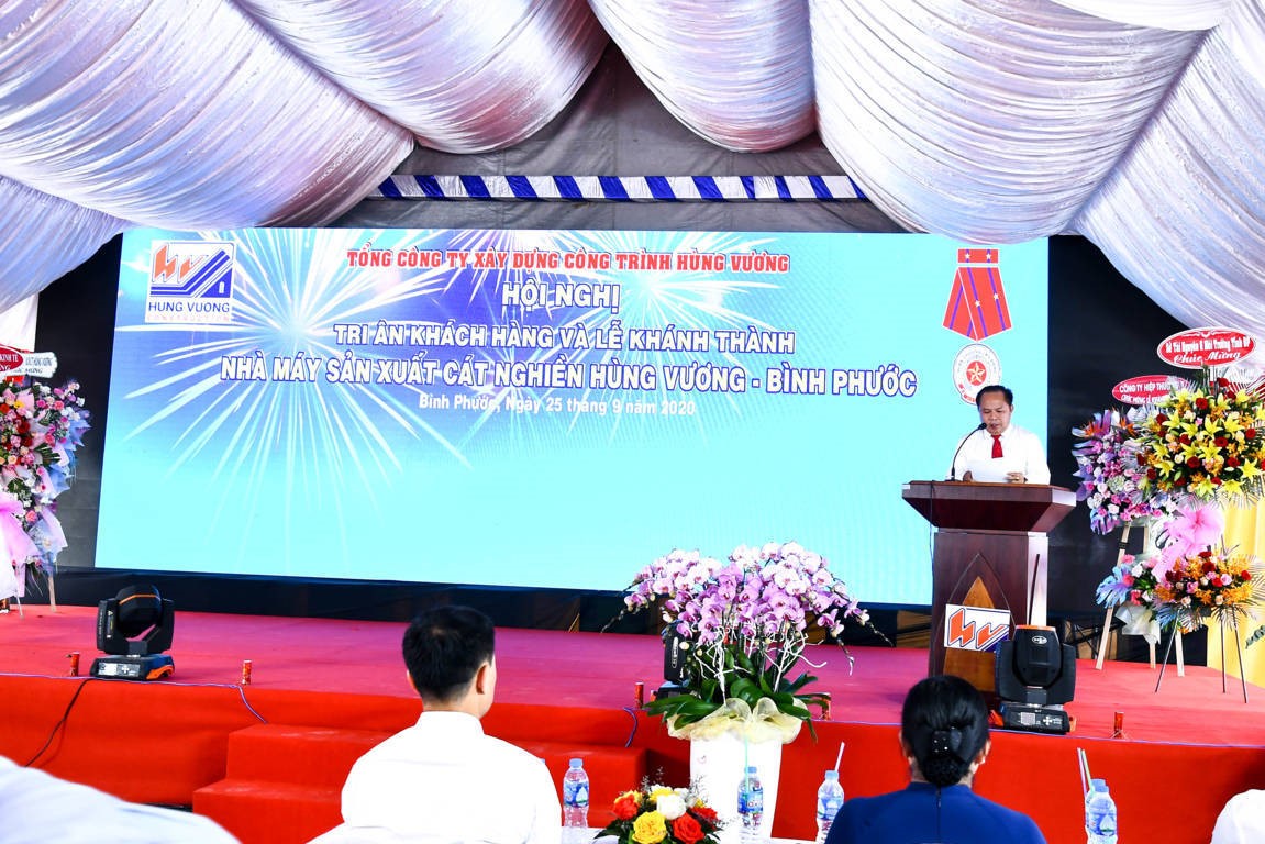 CÔNG TY HÙNG VƯƠNG TỔ CHỨC HỘI THẢO KỸ THẬT “VỀ CÁT NGHIỀN TRONG XÂY DỰNG VÀ BÊ TÔNG” VÀ LỄ KHÁNH THÀNH NHÀ MÁY SẢN XUẤT CÁT NGHIỀN HÙNG VƯƠNG – BÌNH PHƯỚC HVCO hoinghi khanhthanh nm catnghien binhphuoc3