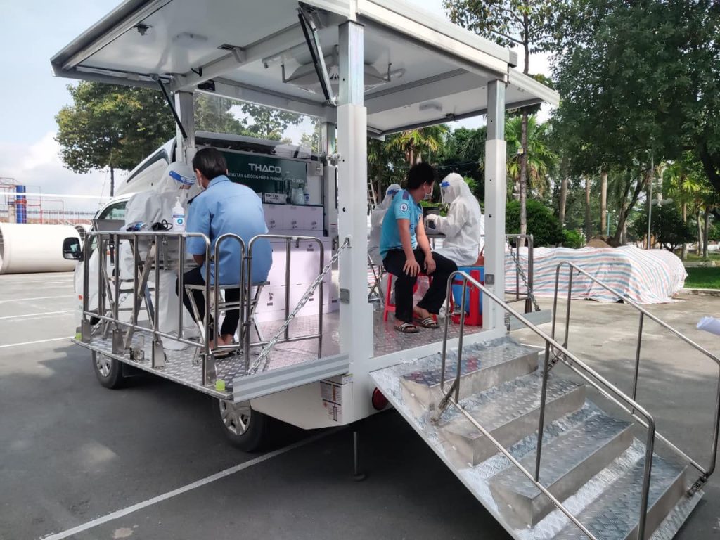 Vĩnh Cửu triển khai xe lưu động tiêm vaccine Covid-19 hvco vinhcuu tiemphongngua3