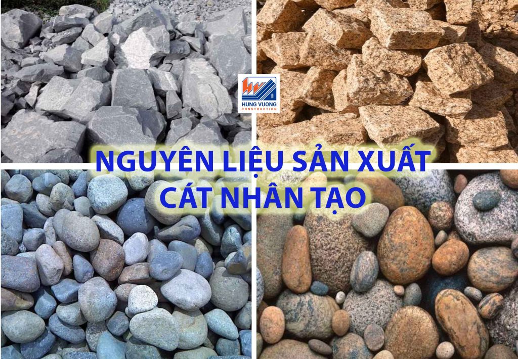 Quy trình và công nghệ sản xuất cát nhân tạo cho xây dựng nguyen lieu san xuat cat nhan tao