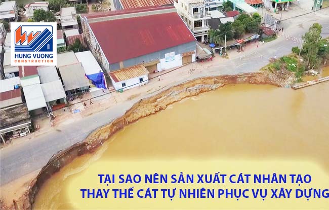 Quy trình và công nghệ sản xuất cát nhân tạo cho xây dựng tai sao dung cat nhan tao thay the cat tu nhien