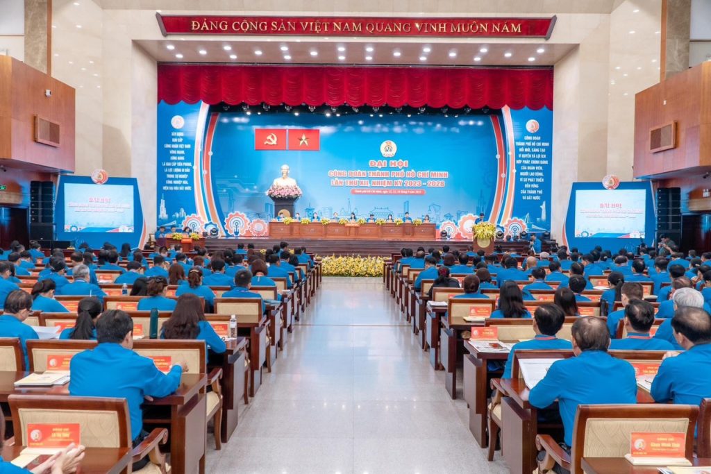 ĐẠI HỘI CÔNG ĐOÀN THÀNH PHỐ HỒ CHÍ MINH LẦN THỨ XII, NHIỆM KỲ 2023 - 2028 dai hoi cong doan tphcm lan thu xii nhiem ky 2023 2028 2