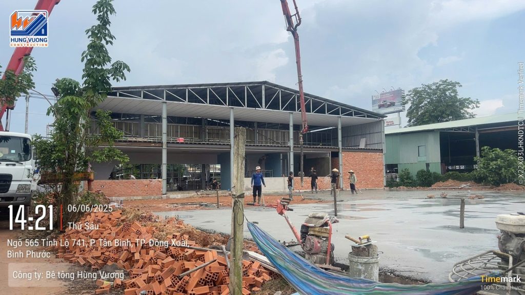 Cung cấp bê tông tươi cho dự án nhà kho tại Tân Bình, Đồng Xoài cung cap be tong tuoi cho du an nha kho tai tan binh dong xoai 1