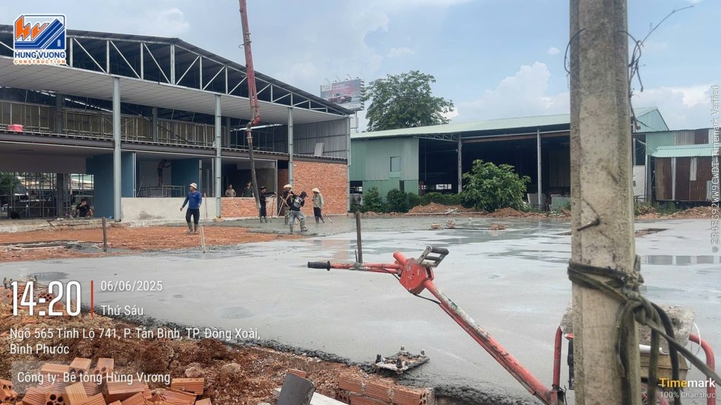 Cung cấp bê tông tươi cho dự án nhà kho tại Tân Bình, Đồng Xoài cung cap be tong tuoi cho du an nha kho tai tan binh dong xoai 2
