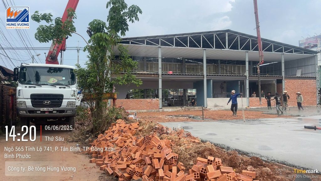 Cung cấp bê tông tươi cho dự án nhà kho tại Tân Bình, Đồng Xoài cung cap be tong tuoi cho du an nha kho tai tan binh dong xoai 3