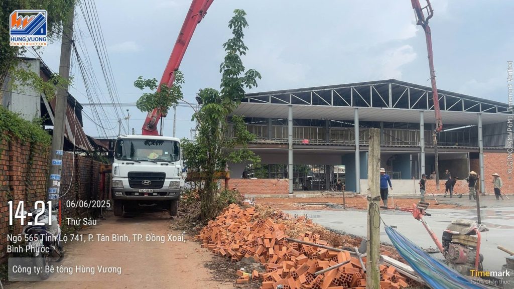 Cung cấp bê tông tươi cho dự án nhà kho tại Tân Bình, Đồng Xoài cung cap be tong tuoi cho du an nha kho tai tan binh dong xoai 6