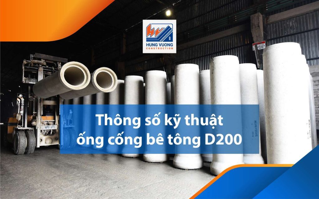 Ống cống bê tông tròn thoát nước D200 cho hạ tầng thong so ky thuat ong cong be tong d200