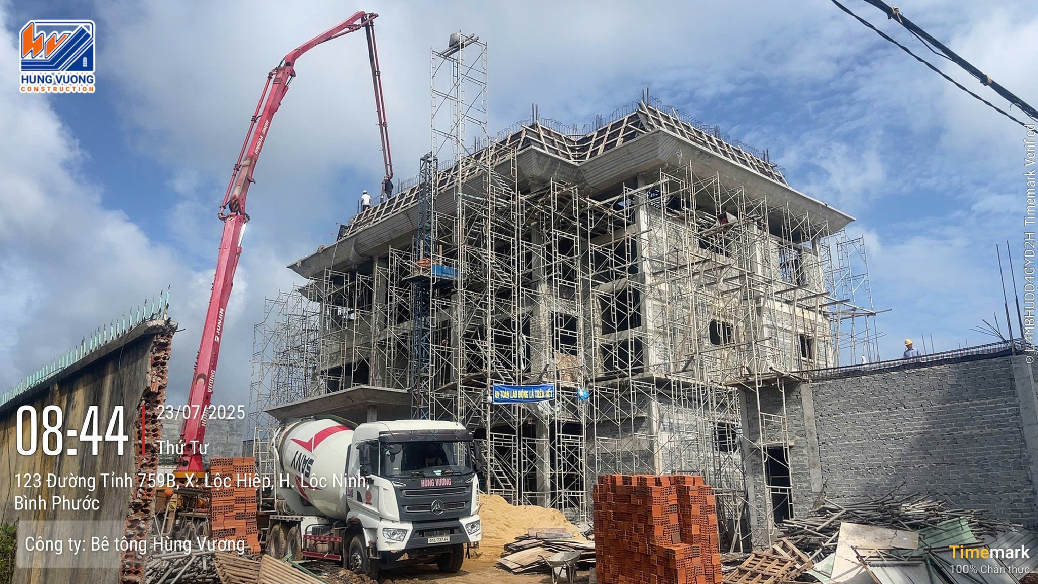 Cung cấp bê tông tươi cho dự án Ngân hàng Agribank tại Lộc Ninh cung cap be tong tuoi cho du an ngan hang agribank tai loc ninh 4
