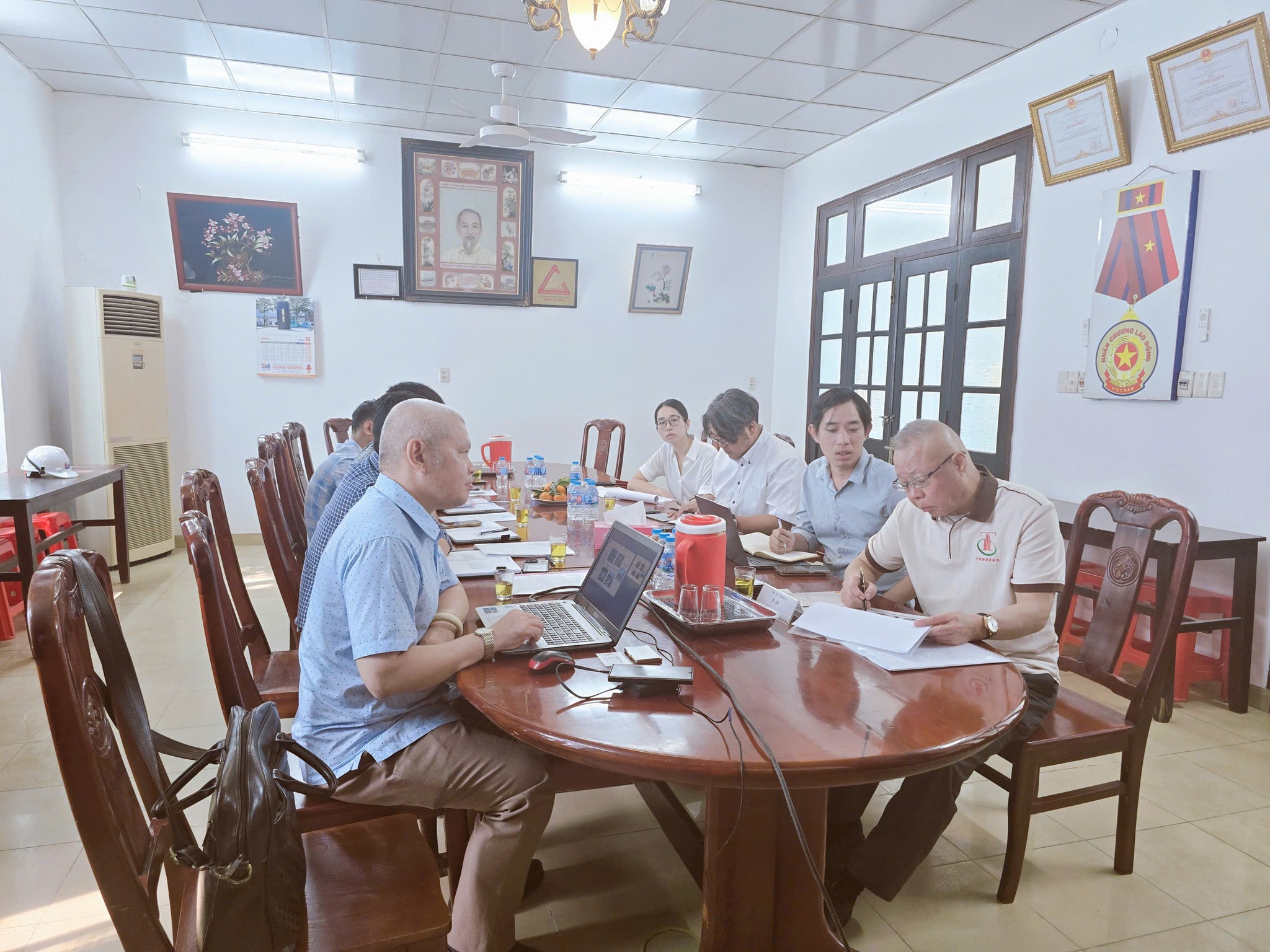 NHÀ MÁY BTĐS HÙNG VƯƠNG – VĨNH CỬU TIẾP ĐÓN ĐOÀN CÔNG TY NHẬT BẢN LẦN 2 ha may btds hung vuong vinh cuu tiep don doan cong ty nhat ban lan 2 3