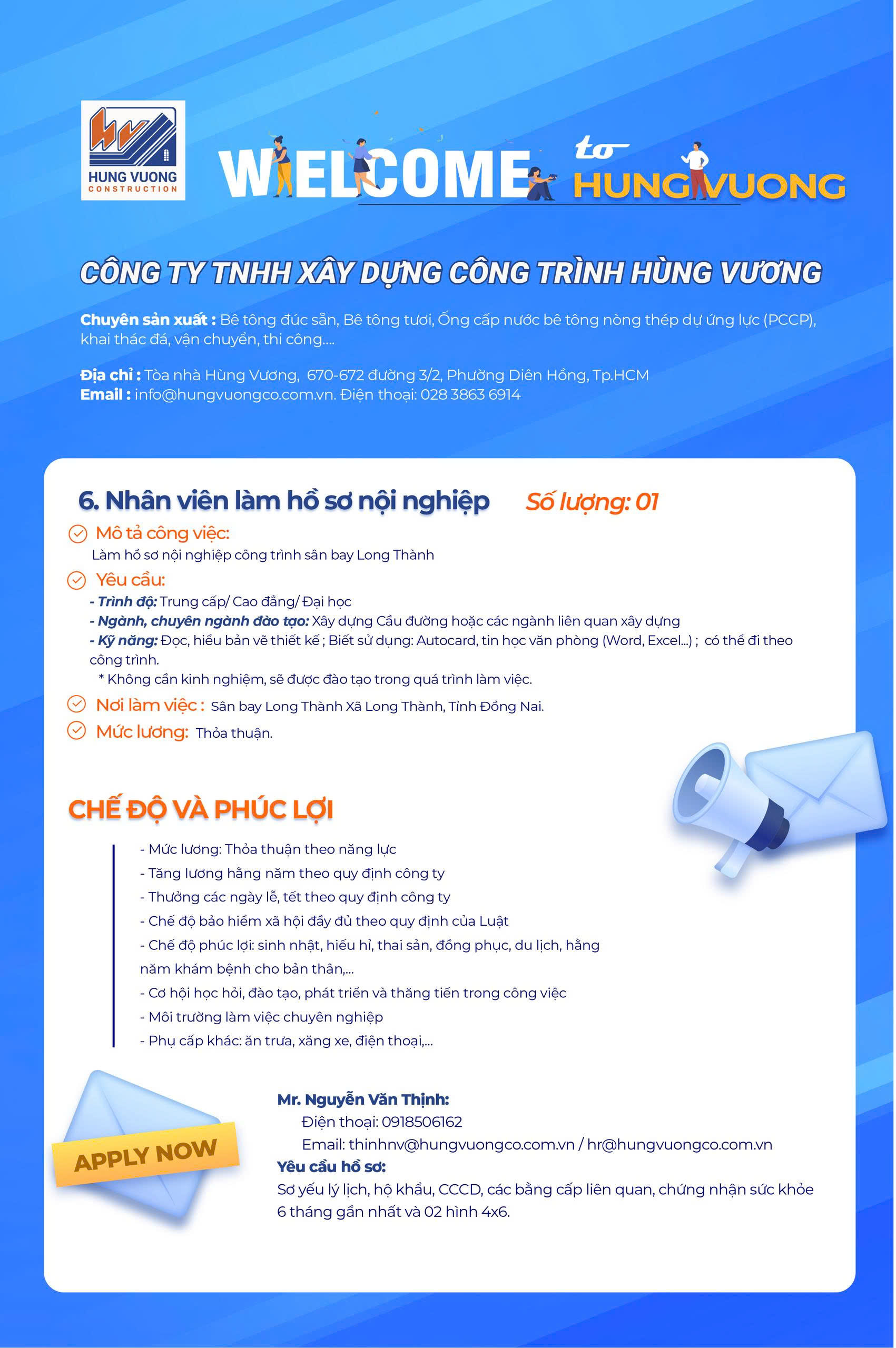Công ty XDCT Hùng Vương thông báo tuyển dụng tuyen dung 6