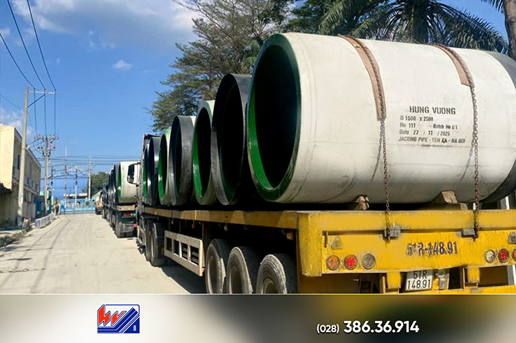 Hùng Vương giao cống kích ngầm d1500 cho dự án Yên Xá, đảm bảo tiến độ thi công cong kich ngam d1500 cho du an yen xa 4
