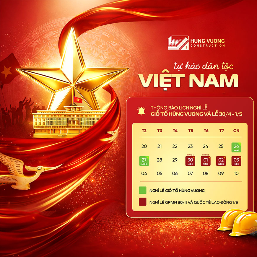 THÔNG BÁO LỊCH NGHỈ LỄ GIỖ TỔ HÙNG VƯƠNG VÀ 30/4 - 1/5 thong bao nghi le GTHV 30