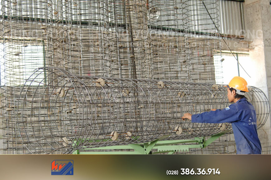 Cống Tròn Bê Tông Cốt Thép Chịu Tải Cao Theo TCVN Lồng thép gia cường trong cống bê tông cốt thép