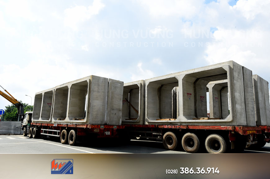 Giá cống hộp 2000x2000 mới nhất 2026 tại Hùng Vương Vận chuyển cẩu hạ cống hộp 2000x2000